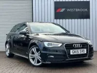 Used Audi A3 Sportback S-Line 2015 Black Hatchback