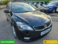 used Kia Ceed Sportswagon 1.6 CRDI 3 5d 114 BHP IN BLACK WITH 77,000 MILES AND A SERVICE HISTORY, 3 OWNERS FROM NEW, WITH A