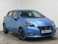 Used Nissan Micra Acenta 92 HP (67 kW) 2021 Blue Hatchback