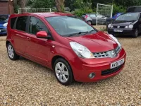Used Nissan Note Tekna 110 HP (80 kW) 2008 Red Hatchback