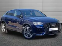 Used Audi Q3 Sportback Black Edition 242 HP (177 kW) 2022 Navarra blue SUV