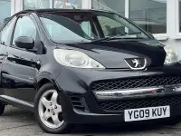 Used Peugeot 107 68 HP (50 kW) 2009 Black Hatchback