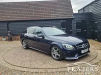 Used Mercedes C220 AMG Line Premium 170 HP (125 kW) 2017 Blue Estate