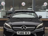 Used Mercedes C220 AMG line 170 HP (125 kW) 2017 Black Cabriolet