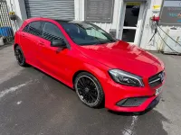 Used Mercedes A180 AMG Line Premium Plus 122 HP (89 kW) 2017 Red Hatchback