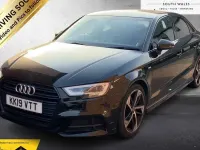 Used Audi A3 Black Edition 116 HP (85 kW) 2019 Black Sedan
