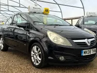 Used Vauxhall Corsa 79 HP (58 kW) 2008 Black Hatchback