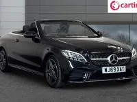 Used Mercedes C200 AMG line 198 HP (145 kW) 2019 Black Cabriolet