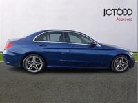 Used Mercedes C300 AMG line 241 HP (177 kW) 2019 Blue Sedan