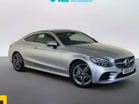 Used Mercedes C200 AMG line 198 HP (145 kW) 2019 Silver Coupe