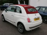 Used Fiat 500 Lounge 69 HP (50 kW) 2011 White Cabriolet
