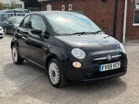 Used Fiat 500 Pop 69 HP (50 kW) 2009 Black Cabriolet