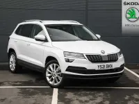 Used Skoda Karoq SE L 150 HP (110 kW) 2021 Moon white metallic SUV