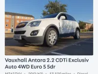 Używany Vauxhall Antara 2012 Biały SUV