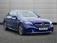 Usado Mercedes C200 AMG line 184 HP (135 kW) 2019 Azul Carrinha