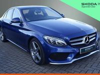 Used Mercedes C220 AMG line 168 HP (123 kW) 2019 Blue Sedan