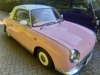 Used Nissan Figaro 76 HP (55 kW) 1991 Pink Cabriolet