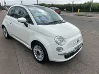 Used Fiat 500 Lounge 69 HP (50 kW) 2009 White Cabriolet