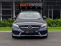 Used Mercedes C220 AMG line 170 HP (125 kW) 2017 Blue Coupe