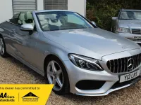 Used Mercedes C220 AMG line 167 HP (122 kW) 2017 Silver Cabriolet
