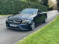 Used Mercedes E220 AMG line 194 HP (142 kW) 2018 Black Cabriolet