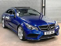 Used Mercedes E220 AMG line 175 HP (128 kW) 2016 Blue Coupe