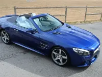 Used Mercedes SL400 AMG Line Premium 367 HP (269 kW) 2018 Blue Cabriolet