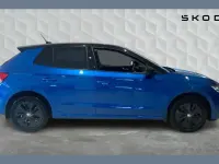 Used Skoda Fabia Design Edition 94 HP (69 kW) 2024 Race blue metallic black magic pearl effect Hatchback