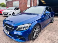 Used Mercedes C220 AMG line 194 HP (142 kW) 2019 Blue Sedan