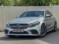 Used Mercedes C300 AMG line 242 HP (177 kW) 2019 Silver Sedan