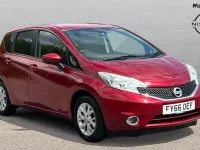 Used Nissan Note Acenta 80 HP (58 kW) 2016 Metallic  magnetic red Hatchback