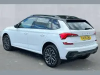 New Skoda Kamiq Design Edition 116 HP (85 kW) 2026 Moon white metallic black magic pearl effect SUV