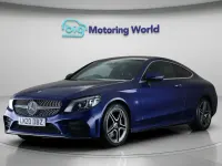 Used Mercedes C300 AMG line 258 HP (189 kW) 2020 Blue Coupe