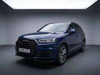 Begagnad Audi Q7 S-Line 272 HK (200 kW) 2018 Blå SUV