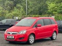 Used Vauxhall Zafira Design Edition 115 HP (84 kW) 2012 Red MPV