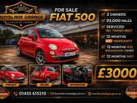 Used Fiat 500 Lounge 69 HP (50 kW) 2011 Red Hatchback