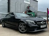 Used Mercedes C200 AMG line 198 HP (145 kW) 2021 Black Cabriolet