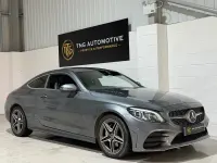 Begagnad Mercedes C220 AMG line 2018 Grå Sportkupé