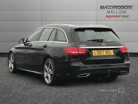 Used Mercedes C250 AMG line 204 HP (150 kW) 2017 Black Estate