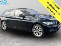 Used BMW 118 Sport Line 136 HP (100 kW) 2015 Black sapphire metallic paint Hatchback