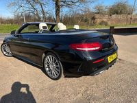 Used Mercedes C250 AMG line 204 HP (150 kW) 2016 Black Cabriolet