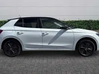 Used Skoda Fabia Design Edition 85 HP (62 kW) 2025 Moon white metallic black magic pearl effect Hatchback