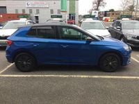 Used Skoda Fabia Colour Edition 59 HP (43 kW) 2023 Race blue metallic black body / magic pearl effect roof Hatchback