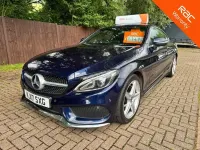 Used Mercedes C220 AMG line 170 HP (125 kW) 2017 Blue Coupe