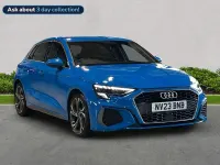 Used Audi A3 Sportback S-Line 150 HP (110 kW) 2023 Blue Hatchback