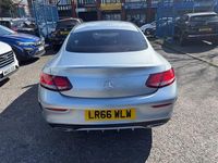 Used Mercedes C220 AMG line 170 HP (125 kW) 2016 Silver Coupe