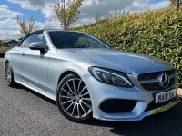 Second-hand Mercedes C220 AMG Line Premium Plus 170 CP (125 kW) 2018 Argintiu Cabrio