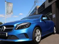 Used Mercedes A200 Premium Plus 136 HP (100 kW) 2016 Blue Hatchback