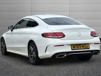 Used Mercedes C200 AMG line 195 HP (143 kW) 2019 Polar white Coupe