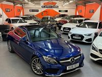 Begagnad Mercedes C250 AMG Line Premium Plus 2018 Blå Sportkupé